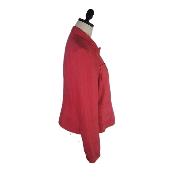 Talbots Womans Irish Linen Jacket  Pink Size 8 - Picture 3 of 10